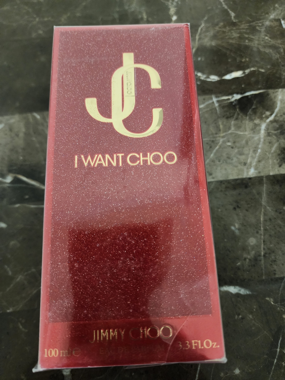 Jimmy Choo I WANT CHOO Red Glitter Box with Gold 100ML